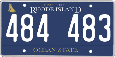 RI license plate 484483