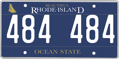 RI license plate 484484