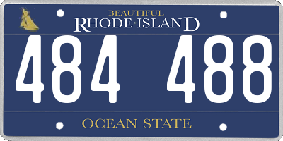RI license plate 484488