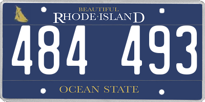 RI license plate 484493