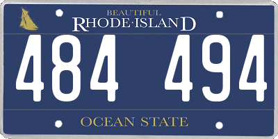 RI license plate 484494
