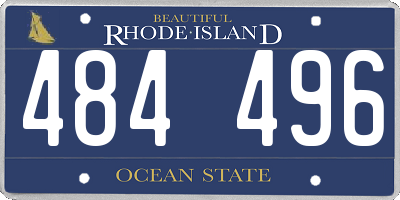 RI license plate 484496