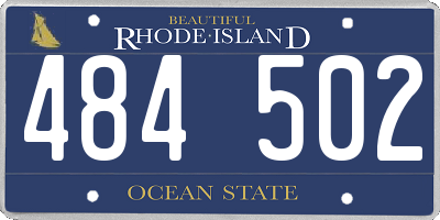 RI license plate 484502