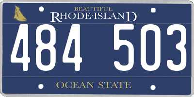 RI license plate 484503