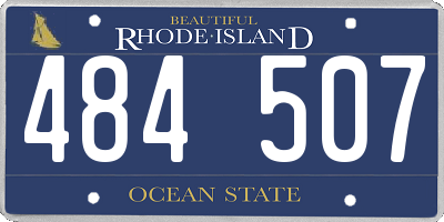 RI license plate 484507