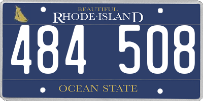 RI license plate 484508