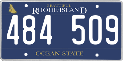 RI license plate 484509