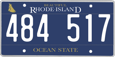 RI license plate 484517