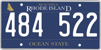 RI license plate 484522