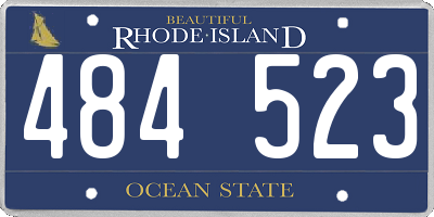 RI license plate 484523