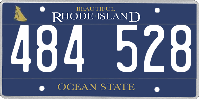 RI license plate 484528
