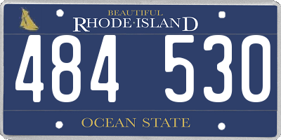 RI license plate 484530