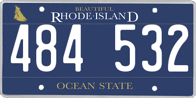 RI license plate 484532