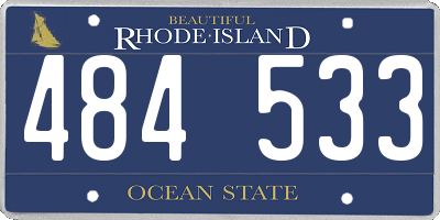 RI license plate 484533