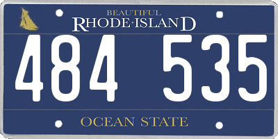 RI license plate 484535