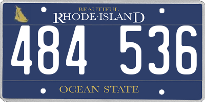 RI license plate 484536