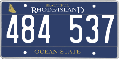 RI license plate 484537