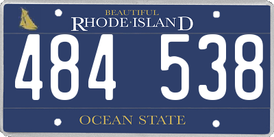RI license plate 484538
