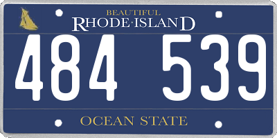 RI license plate 484539