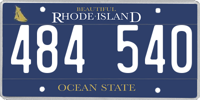RI license plate 484540