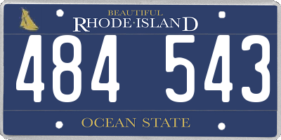 RI license plate 484543