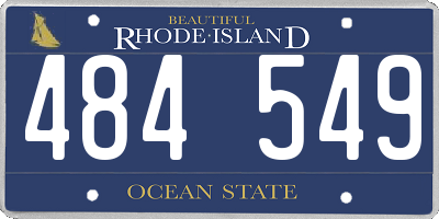 RI license plate 484549