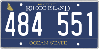 RI license plate 484551