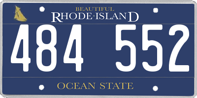 RI license plate 484552