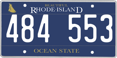 RI license plate 484553