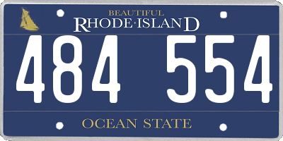 RI license plate 484554