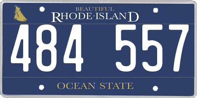 RI license plate 484557