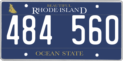 RI license plate 484560