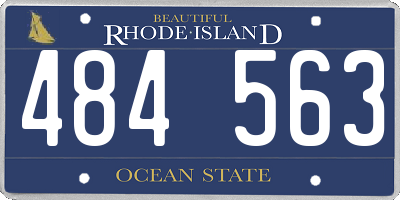 RI license plate 484563