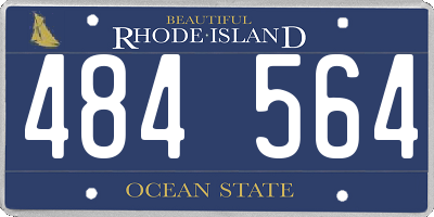 RI license plate 484564
