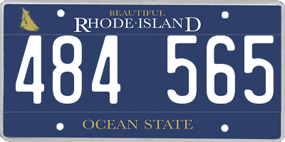 RI license plate 484565