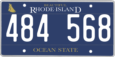 RI license plate 484568