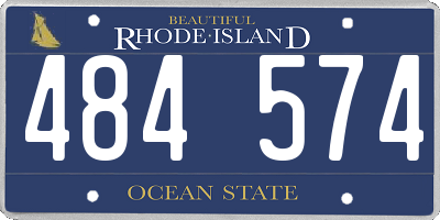 RI license plate 484574
