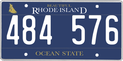 RI license plate 484576