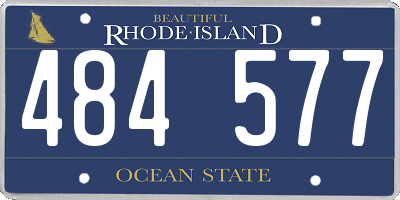 RI license plate 484577