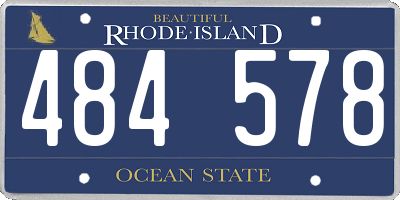 RI license plate 484578