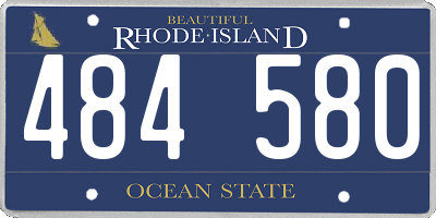RI license plate 484580