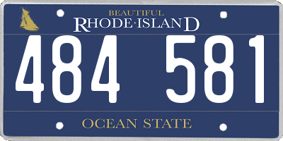 RI license plate 484581