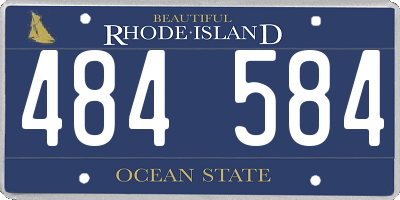 RI license plate 484584