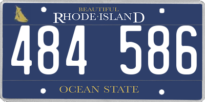 RI license plate 484586
