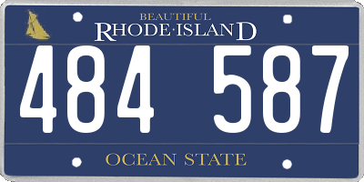 RI license plate 484587