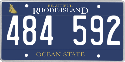 RI license plate 484592