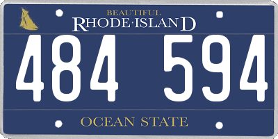 RI license plate 484594