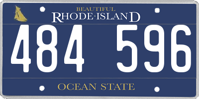 RI license plate 484596