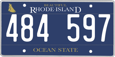 RI license plate 484597