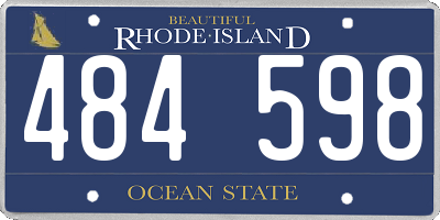 RI license plate 484598
